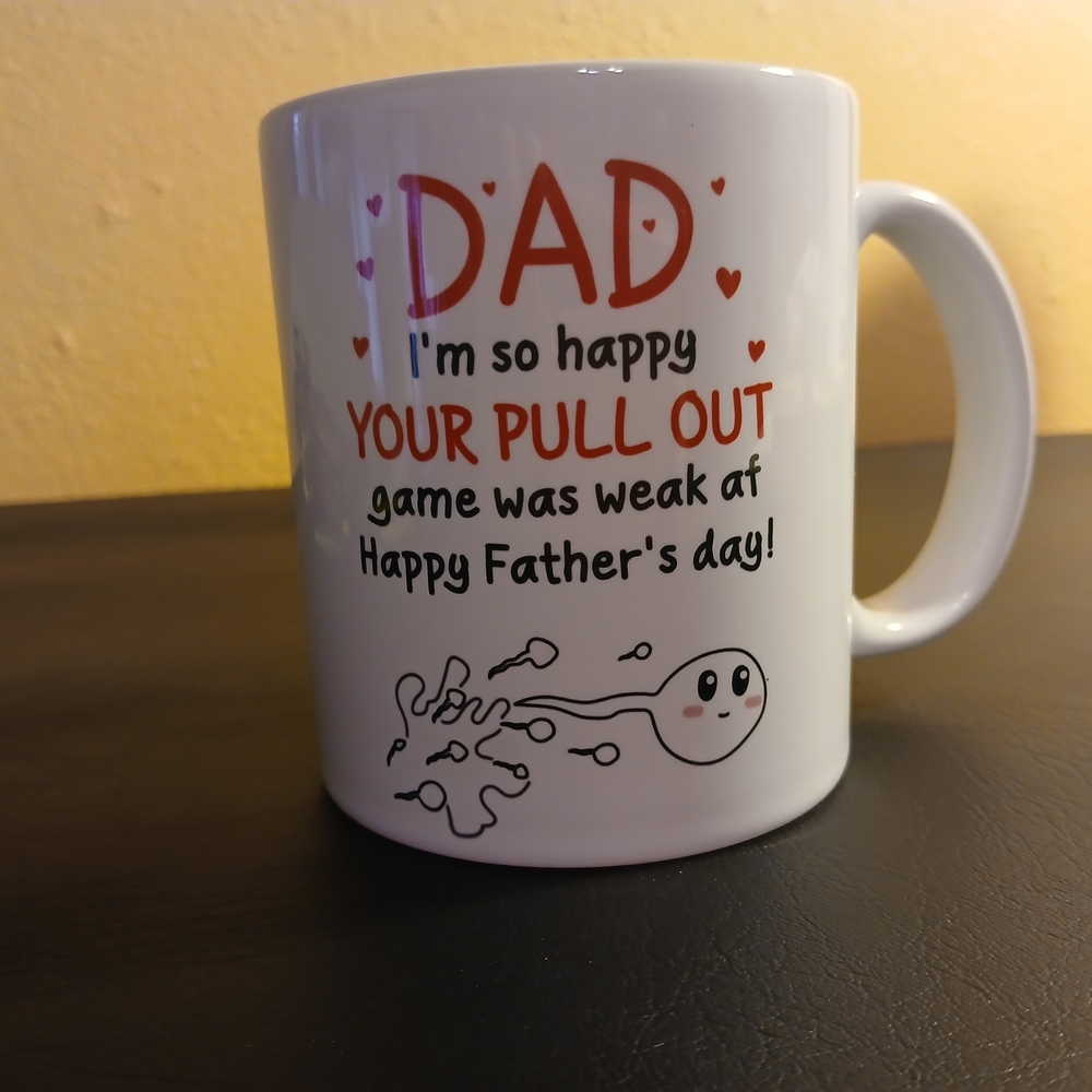Funny Father's Day Mug with Red Text